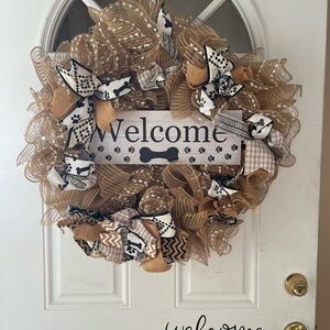 Dog Themed Welcome Wreath